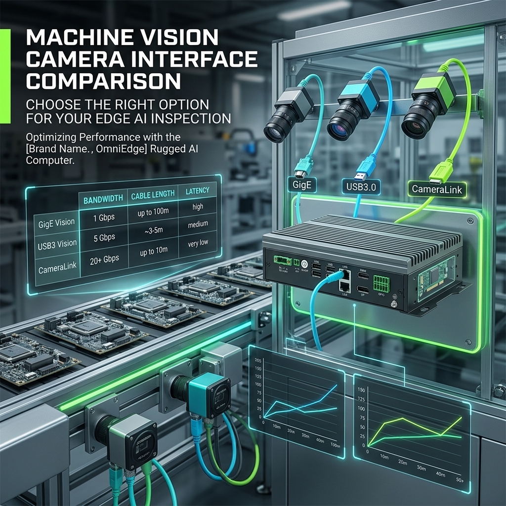Machine Vision Camera Interfaces: GigE vs USB3 vs CameraLink