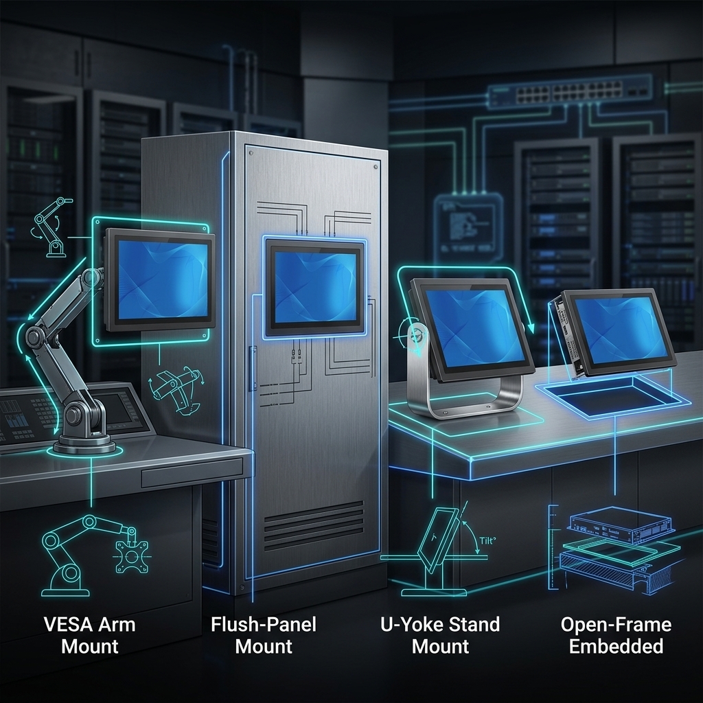 Panel PC Mounting Options: VESA, Panel, Yoke & Open-Frame